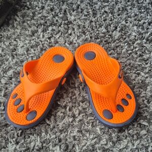 Kids Orange Flip Flops